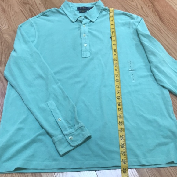NWOT! Polo Ralph Lauren mens large light green long sleeve tee. - Picture 5 of 9